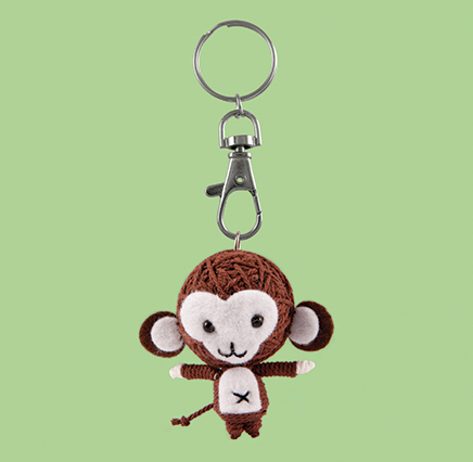 Keyring Gift Birthday present Little Monkey Toy with red heart